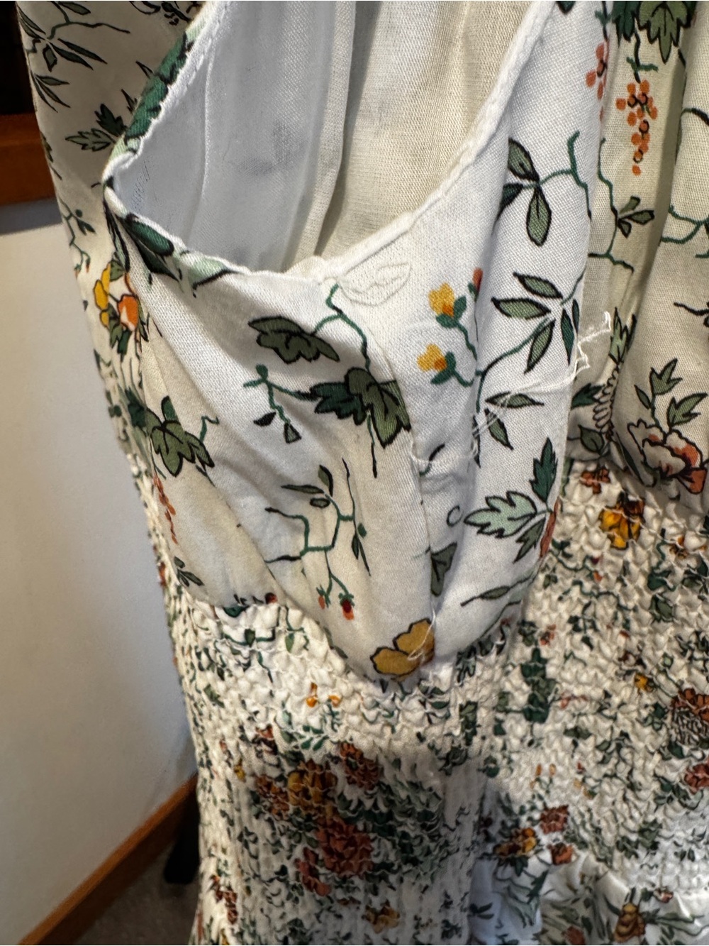 Anthropologie Maeve Tommie Cap Sleeve Smocked Front Zip Midi Dress NWT - Picture 6 of 7
